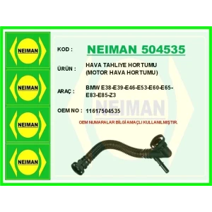 HAVA TAHLIYE HORTUMU (MOTOR HAVA HORTUMU) BMW E38-E39-E46-E53-E60-E65-E83-E85-Z3