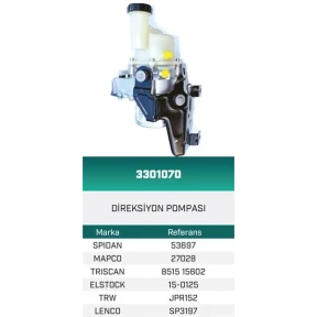 DİREKSİYON POMPASI HİDROLİK PUNTO 60 1.2-PUNTO 75 1.2-BRAVA 1.2 16V HATTAT/HEMA