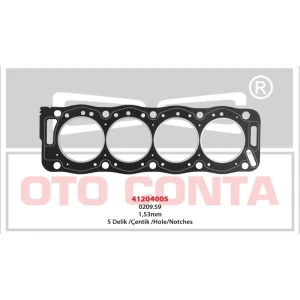 SİLİNDİR KAPAK CONTASI BERLINGO 1.9D 5 ÇENTIK PEUGEOT 405 BERLINGO 1.9D S.K.C 1.53 MM 5 ÇENTIK D9A-D9B-XUD9 DJZ-AJZ 0209.S9