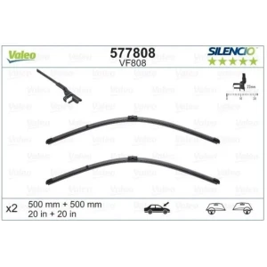 SİLENCİO X-TRM FLAT BLADE (MUZ TİPİ) SİLECEK VF808 (X2) (500+500MM) (ÖN) MERCEDES-BENZ SLS AMG ROADSTER (R197) ; MERCEDES-BENZ SLS AMG (C197) ; MERCEDES-BENZ AMG GT (C190) | AMG GT / GT S
