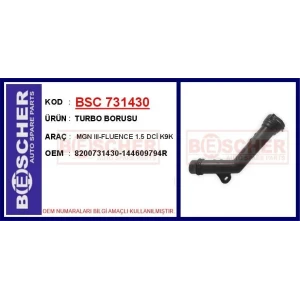 TURBO BORUSU MGN III-FLUENCE 1.5 DCİ K9K