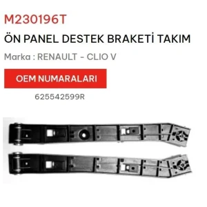 ÖN PANEL DESTEK BRAKETİ SUPORT TK. CLIO V