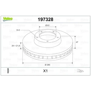 FREN DİSKİ ÖN 5 BIJON LAGUNA II 1.6 16V 1.8 1.9 2.0 280Q