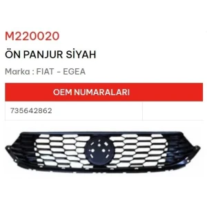 ÖN PANJUR SİYAH EGEA