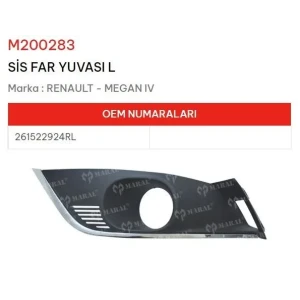 SİS FAR YUVASI SOL MEGANE IV