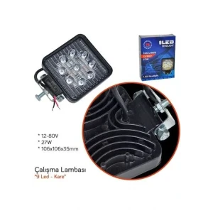 ÇALIŞMA LAMBASI 9 LED LAMBA 12/80V 27W