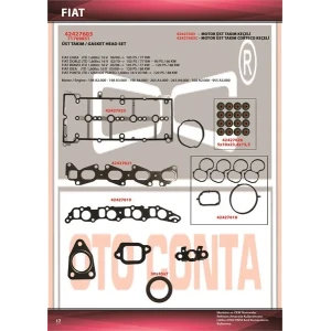 FİAT LİNEA DOBLO JTD 1.600 16 V ÜST TAKIM SİLİNDİR KAPAK CONTASIZ KEÇELİ SUBAP LASTİKLİ 198 A2.000-263 A3.000