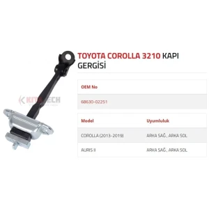 KAPI GERGİSİ COROLLA AURIS II ARKA 2013-2019