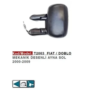 DIŞ DİKİZ AYNASI SOL MEKANİK DOBLO