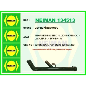 DEVİRDAİM BORUSU MEGANE I-II-SCENIC I-CLIO I-II-KANGOO I-LAGUNA I 1.4 16V-1.6 16V