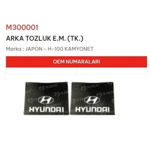 ARKA TOZLUK E.M. TK. H-100 KAMYONET