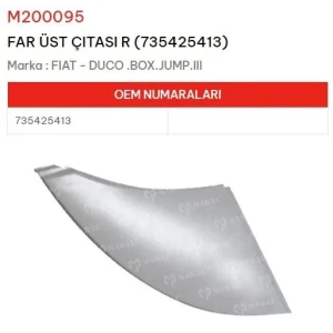 FAR ÜST ÇITASI SAĞ 735425413 DUCATO BOXER JUMP III