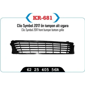 ÖN TAMPON ALT IZGARA RENAULT CLİO SYMBOL 2017