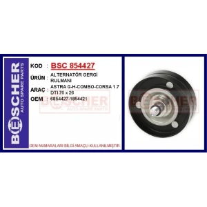 ALTERNATÖR GERGİ RULMANI ASTRA G-H-COMBO-CORSA 1.7 DTI 76×26
