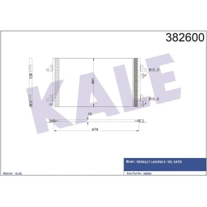 KLİMA RADYATÖRÜ LAGUNA II VELSATIS 678×391X16