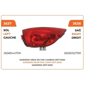 ARKA SİS FAR LAMBASI SOL CLİO SYMBOL JOY