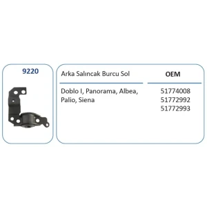 SALINCAK BURCU ARKA SOL DOBLO PALIO SIENA ALBEA