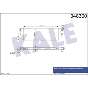 INTERCOOLER TURBO RADYATÖRÜ MEGANE II SCENIC II 1.5 DCI 1.9 DCI 586×187X40