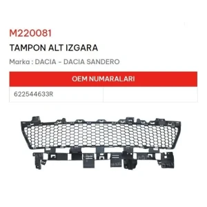 TAMPON ALT IZGARA DACIA SANDERO