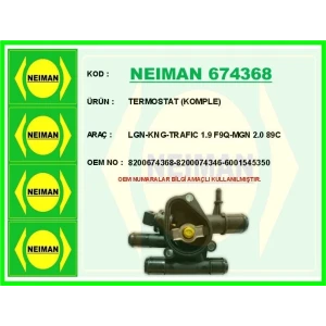 TERMOSTAT (KOMPLE) LGN-KNG-TRAFIC 1.9 F9Q-MGN 2.0 89C