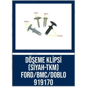 DÖŞEME KLİPSİ (SİYAH-TKM) FORDBMC