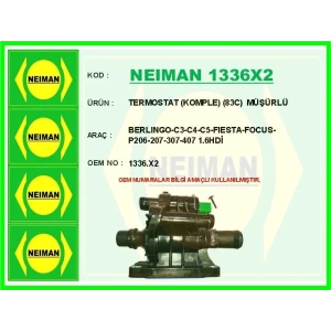 TERMOSTAT (KOMPLE) (83C) MÜŞÜRLÜ BERLINGO-C3-C4-C5-FIESTA-FOCUS-P206-207-307-407 1.6HDİ