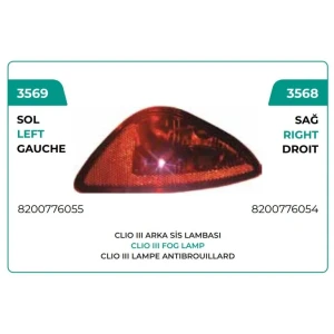 ARKA SİS FARI SOL CLIO III HATCHBACK