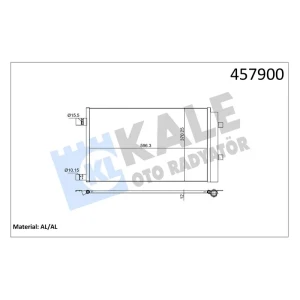 KLİMA RADYATÖRÜ RENAULT MEGANE IV 1.5 BLUE DCI (EURO VI) [BRAZING] [596,3X370,2X12]
