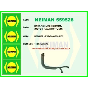 HAVA TAHLIYE HORTUMU (MOTOR HAVA HORTUMU) BMW E81-E87-E90-E60-N52
