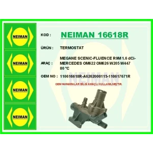 TERMOSTAT MEGANE SCENIC-FLUENCE R9M 1.6 dCi-MERCEDES OM622 OM626 W205 W447 80 °C