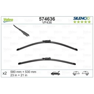 SİLENCİO X-TRM FLAT BLADE (MUZ TİPİ) SİLECEK VM436 (X2) (580+530 MM) SMART FORTWO (03/07 ; )
