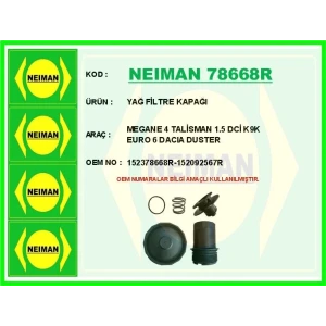 YAĞ FİLTRE KAPAĞI MEGANE 4 TALİSMAN 1.5 DCİ K9K EURO 6 DACIA DUSTER