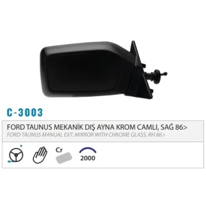 DIŞ DİKİZ AYNASI MEKANİK KROM SAĞ TAUNUS M003.3003