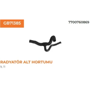 RADYATÖR HORTUMU ALT R9 D R11