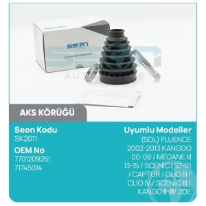 AKS KÖRÜĞÜ DIŞ (SOL) FLUENCE 2002-2013 KANGOO 00-0 8 MEGANE III 13-15 SCENİC I 97-01 CAPTUR CLİO III CLİO IV SCENİC III KANGO II-III ZOE