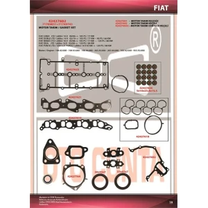 FİAT LİNEA DOBLO JTD 1.600C16 V FULL TAKIM SİLİNDİR KAPAK CONTASIZ KEÇELİ SUBAP LASTİKLİ 198 A2.000-263 A3.000