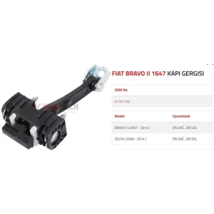 KAPI GERGİSİ BRAVO II LANCIA DELTA ÖN 2007-2014