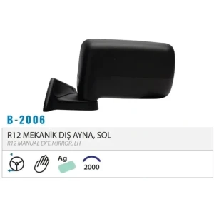 DIŞ DİKİZ AYNASI DOKUNMATİK SOL R12 M002.2006