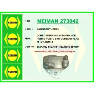 YAĞ SOĞUTUCUSU DOBLO III-BRAVO-LINEA-GRANDE PUNTO-PUNTO EVO-COMBO D-ALFA MITO 1.6DMTJ