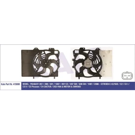 FAN MOTORU + DAVLUMBAZ C2 C3 I C3 II C3 PICASSO DS3 PEUGEOT 207 208 1007 207 CC 207 SW 308 SW
