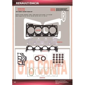 MOTOR TAKIM CONTA ÜST MEGANE LAGUNA 1.8 2.0 16V MEGANE LAGUNA 1.8 2.0 16V MOTOR TAKIM CONTA ÜST KEÇELI S.K.C'LI F4R700-701-732 F4P720 7701471278