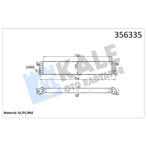 ARA SOĞUTUCU RADYATÖR AUDI A4 A5 A6 A7 Q5 2.0/3.0T DI 08<18 [52MM] AL/BRZ