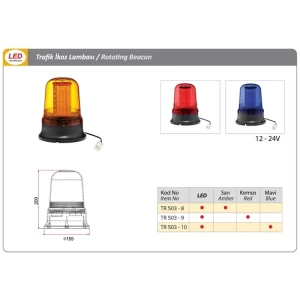 DONER TRAFIK IKAZ LAMBA LEDLİ SARI GALAKSİ 12V 24V