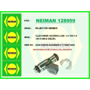 ENJEKTOR MEMESİ CLIO II-MGN I-SCENIC-LGN- 1.4 16V-1.6 16V K4M (4 DELİK)