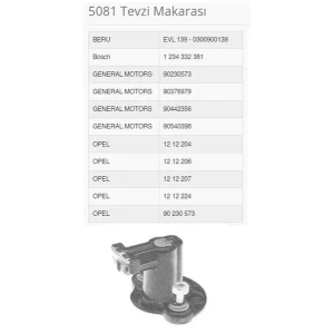 TEVZİ MAKARASI OPEL VECTRA A 1.8-2.0 88-92 ASTRA F 1.4 88-92 20NE-C20NE