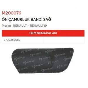 ÇAMURLUK BANDI ÖN SAĞ R19