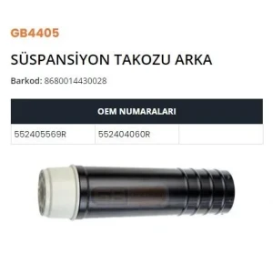 SÜPANSİYON TAKOZU ARKA CLIO IV
