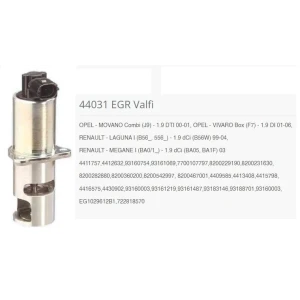 EGR VALFİ OPEL - MOVANO COMBİ J9 - 1.9 DTI 00-01. OPEL - VIVARO BOX F7 - 1.9 DI 01-06. RENAULT - LAGUNA I B56_. 556_ - 1.9 DCİ B56W 99-04. RENAULT - MEGANE I BA0/1_ - 1.9 DCİ BA05. BA1F 03
