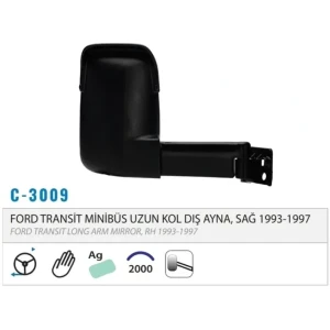 DIŞ DİKİZ AYNASI MEKANİK UZUN KOL SAĞ TRANSİT T15 93-97 M003.3009