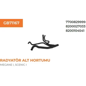 RADYATÖR ALT HORTUMU RENAULT MEGANE-SCENIC I 2,0 1
